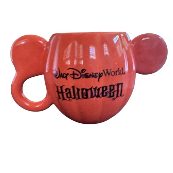 Disney Parks Mickey & Minnie Halloween Pumpkin Coffee Mug Set - Picture 4 of 9